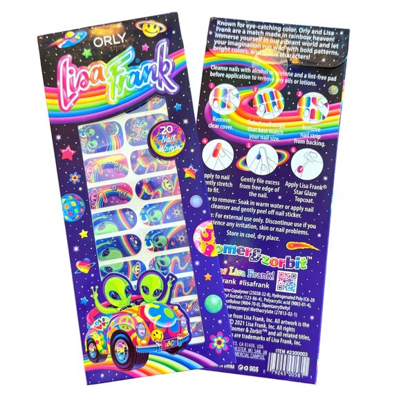 ORLY x Lisa Frank Gel Nail Wraps - Spotty & Dotty - Forrest - Zoomer & Zorbit - Picture 5 of 11